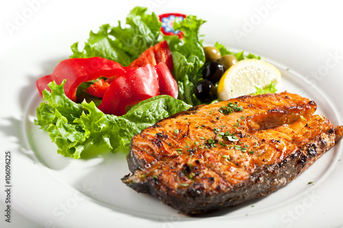 Grilled Salmon Steak