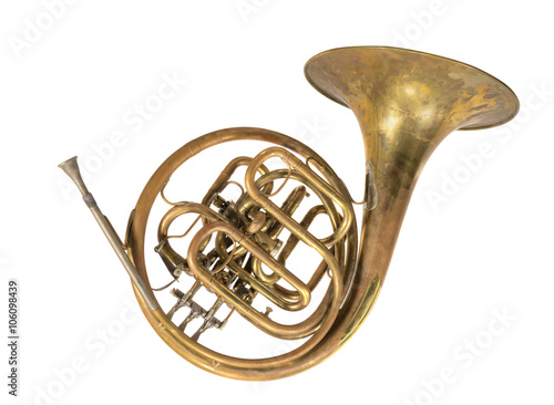 altes horn, blashorn, waldhorn, flügelhorn photo