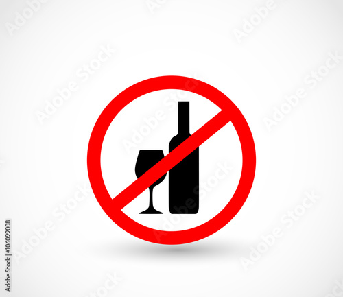 No alcohol sign vector
