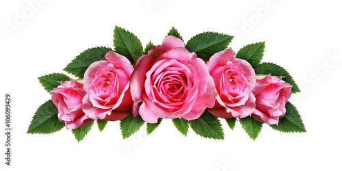 Pink rose flowers arc arrangement