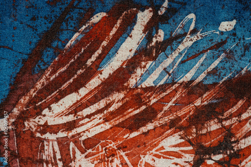 Stripes, hot batik, background texture, handmade on silk, abstract surrealism art