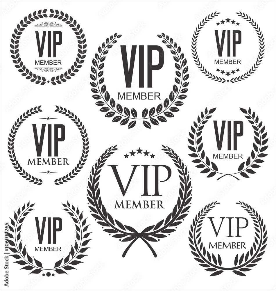 Obraz premium Vip member badge collection