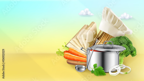 Cooking, vector background