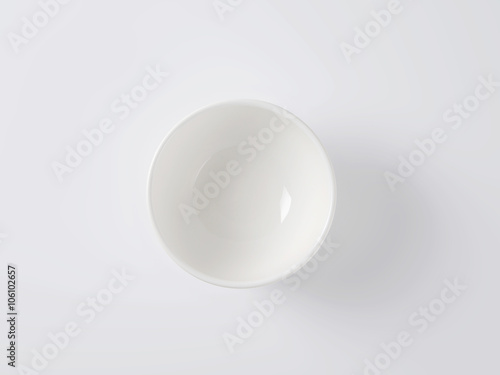 empty deep white bowl