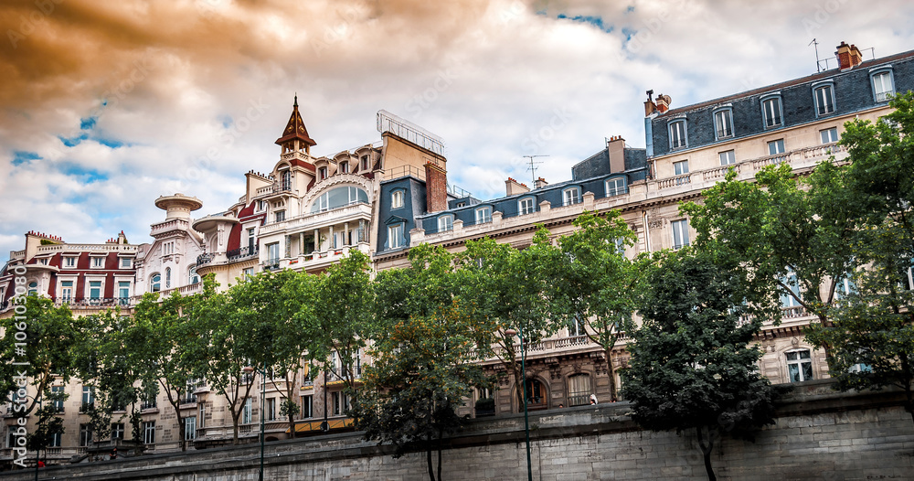 Old buildings and structures. PARIS Attractions. Sights. Urban landscape
