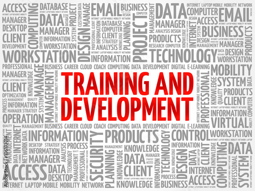 Training and Development word cloud concept