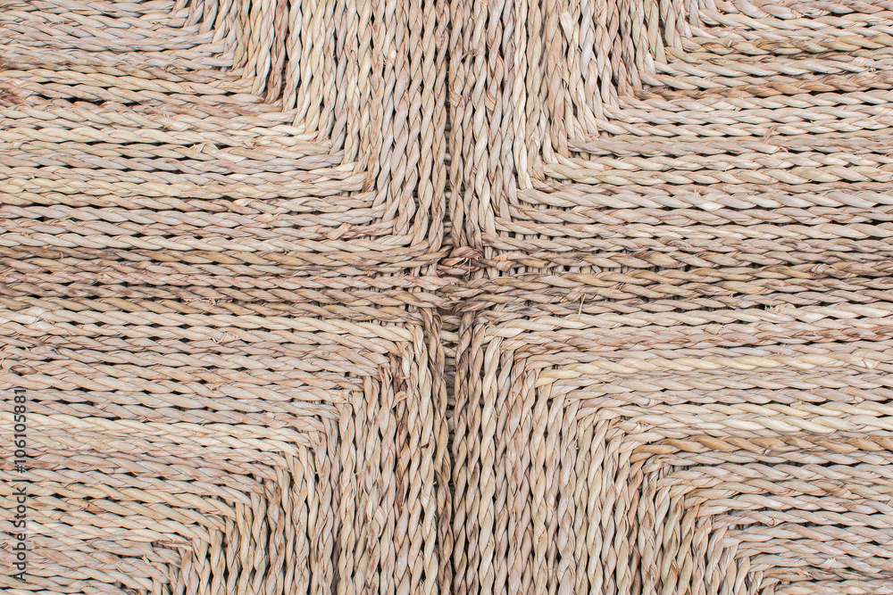 Obraz premium background of old sack material. close up rattan pattern and background