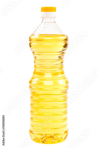 Sunflower oil in a bottle.