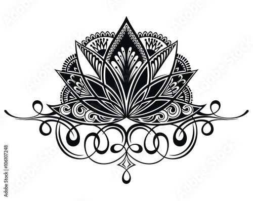 Filigree lotus flower