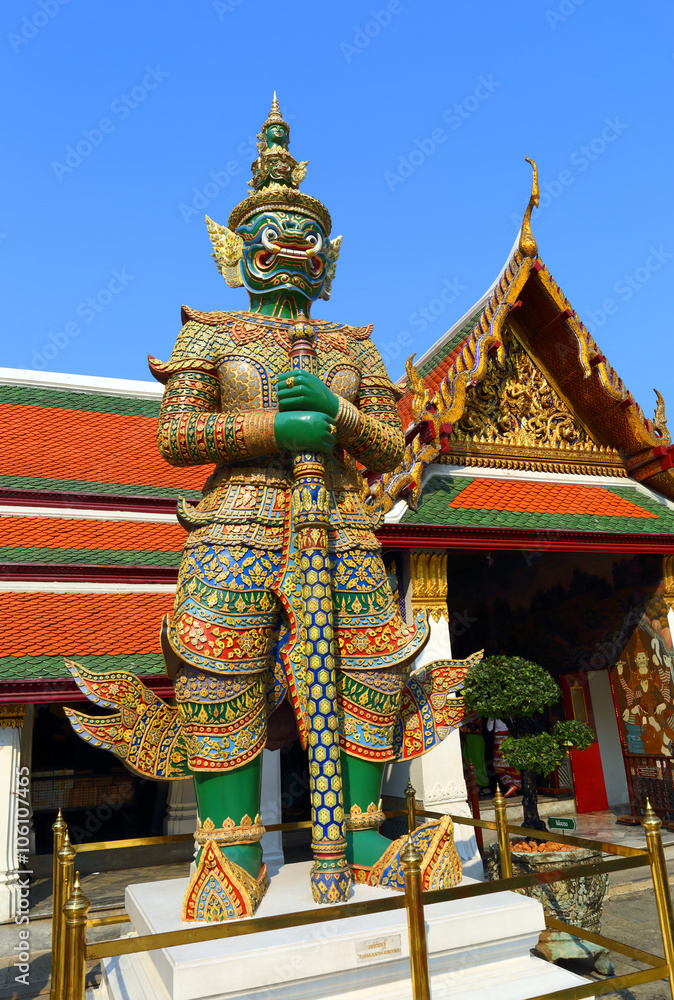 Demon in Wat Phra Kaew in Bangkok