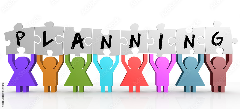 Puppet hold puzzle with planning word on it Puppet hold puzzle with planning word on it