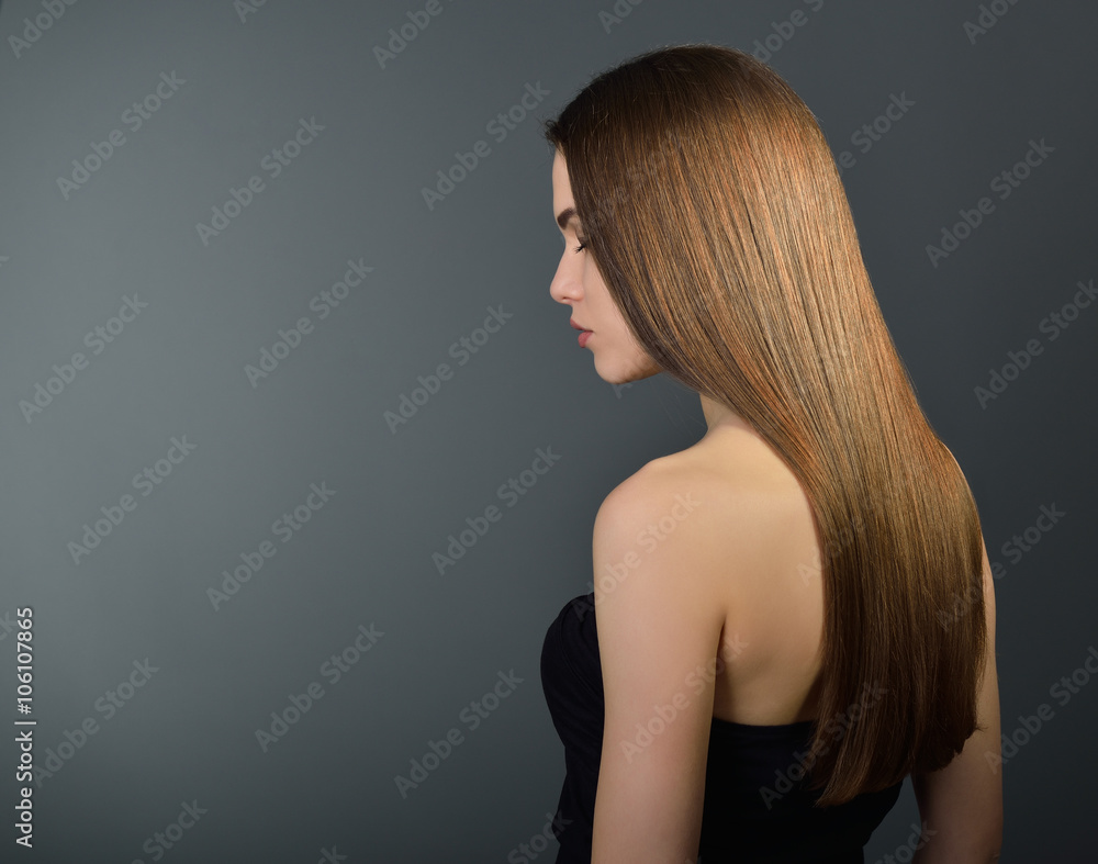 Hair. Beautiful brown-haired girl. Healthy long hair. Beauty. Be Hair. Beautiful brown-haired girl. Healthy long hair. Beauty. Be