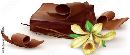 Chocolate with vanilla flover photo