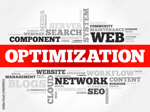 OPTIMIZATION word cloud, business concept
