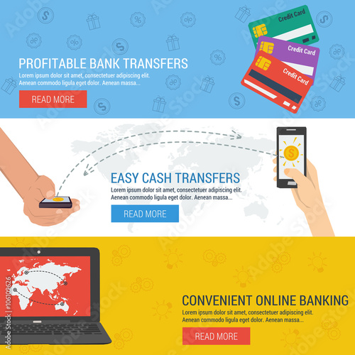 Three banners - online banking