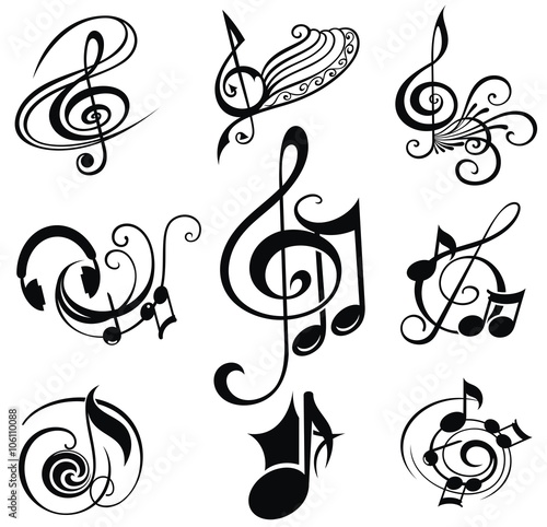 Musical Design Elements Set
