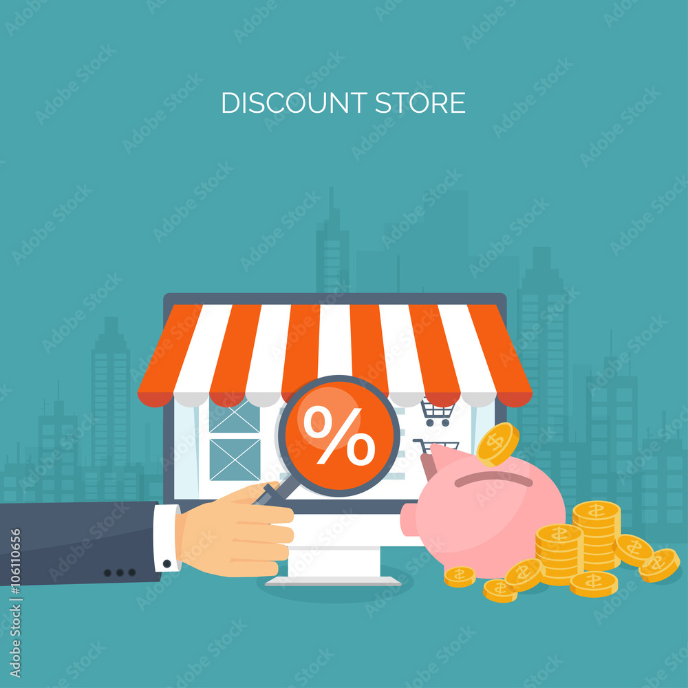 Vector illustration. Flat header. Shopping. Web store. Global communication, trading. E-business. Commerce, money making. Internet banking. Vector illustration. Flat header. Shopping. Web store. Global communication, trading. E-business. Commerce, money making. Internet banking.