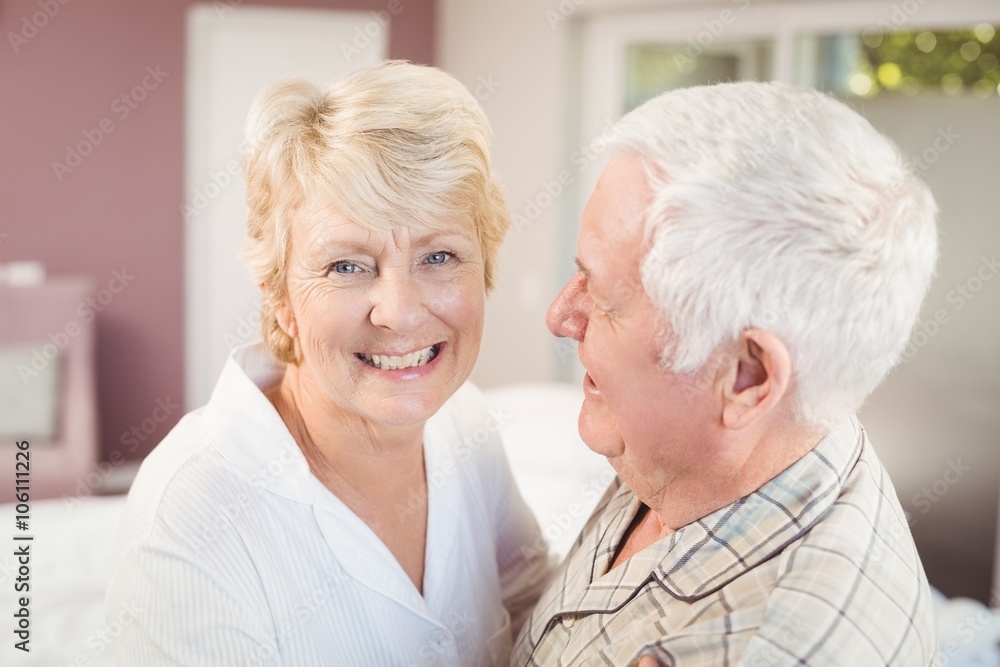 Cheerful senior woman with husband Cheerful senior woman with husband