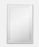 blank picture frame template set isolated on wall