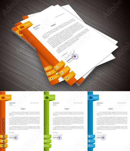 This is simple and creative letterhead for business and personal purpose usages.File contains text editable AI, EPS10,JPEG and free font link.