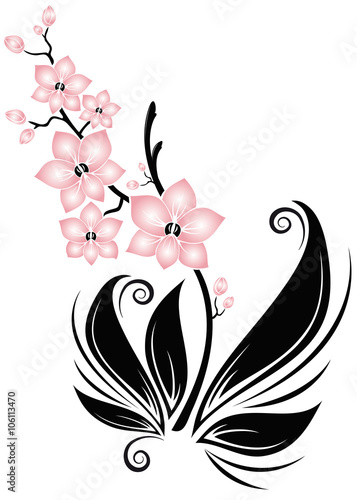 Fototapeta Naklejka Na Ścianę i Meble -  Orchideen Kirschblüten 