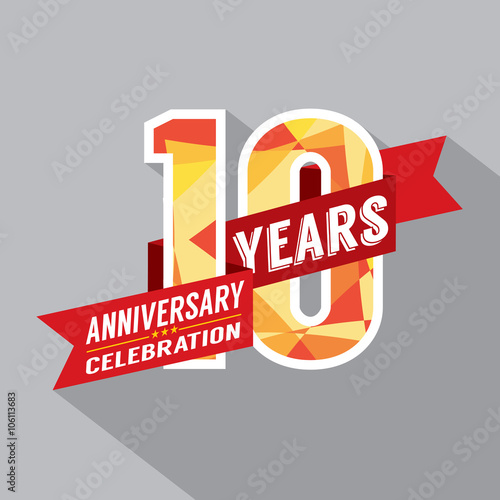10th Years Anniversary Celebration Design.