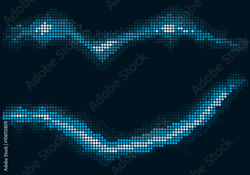 Techno dotbanner blue