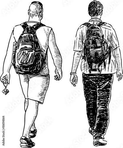 hiking men
