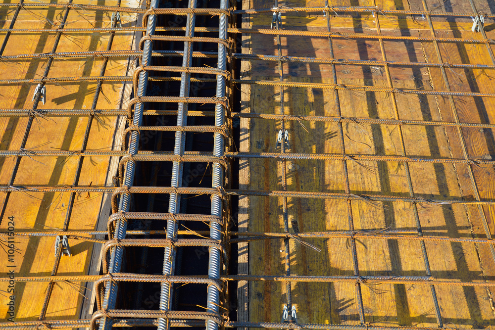 bundle of reinforced components in a construction site bundle of reinforced components in a construction site