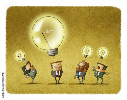 Three people surprised with fourth big idea