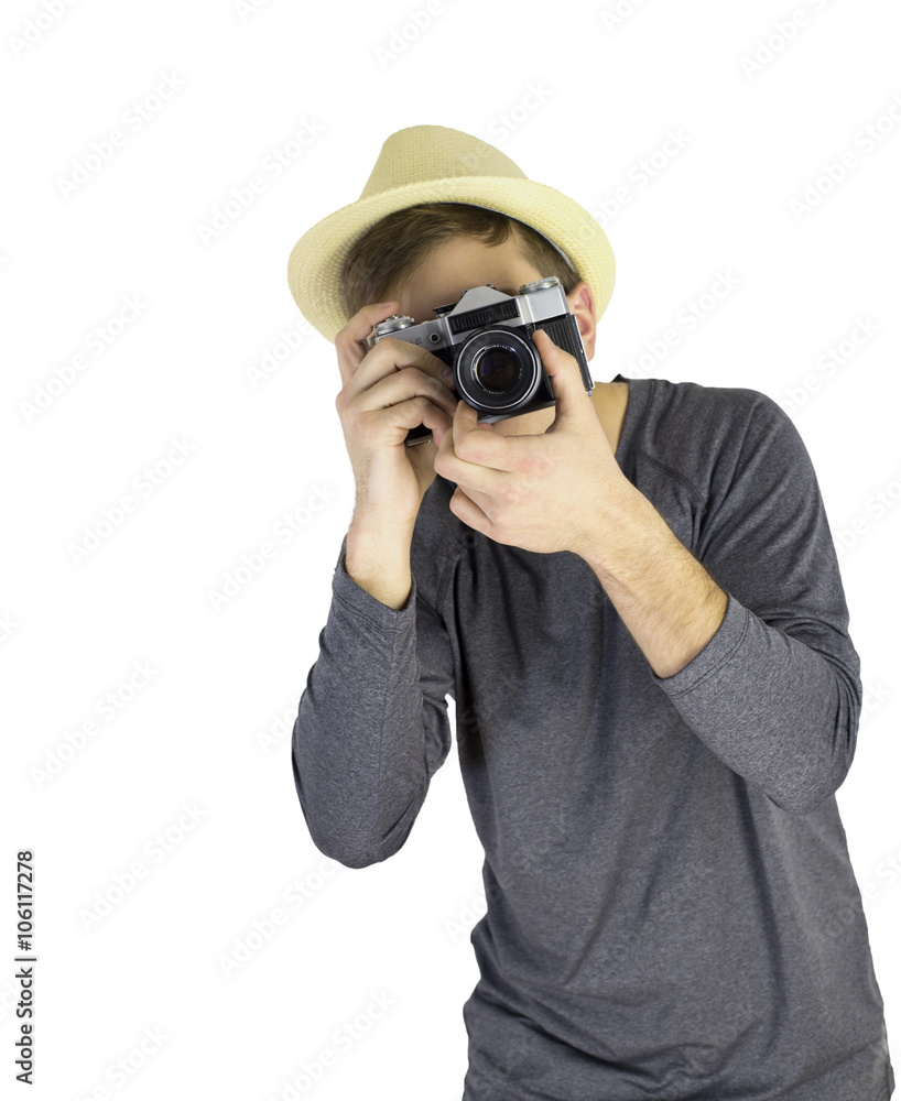 Men with dslr camera Men with dslr camera