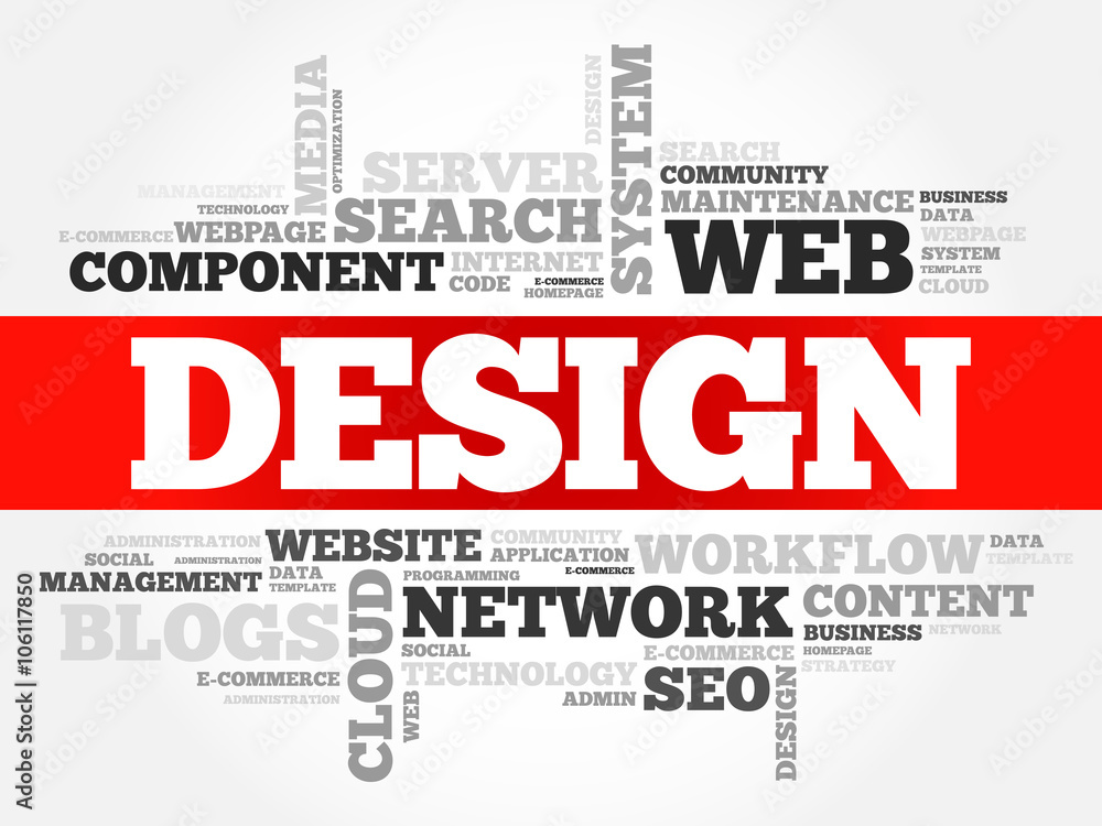 Design word cloud, business concept Design word cloud, business concept