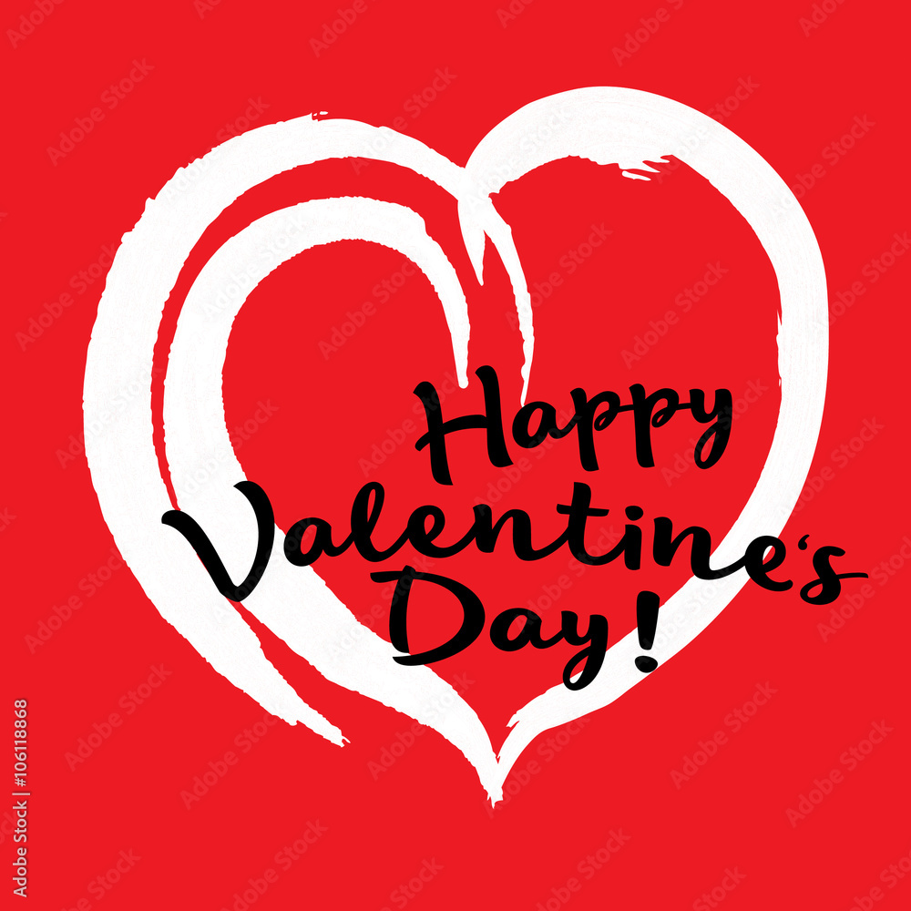 Happy Valentines Day poster, banner, card, background. Vector.