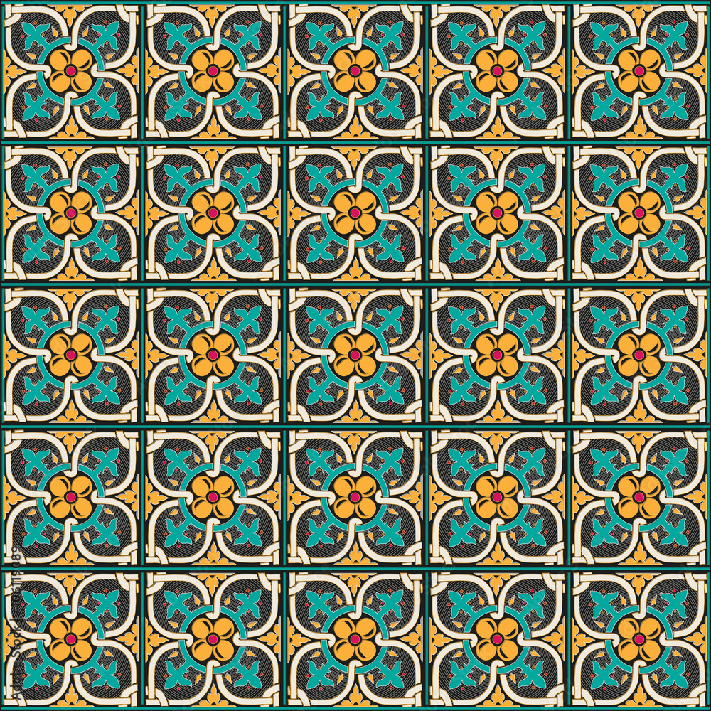 Traditional royal mosaic decoration Traditional royal mosaic decoration