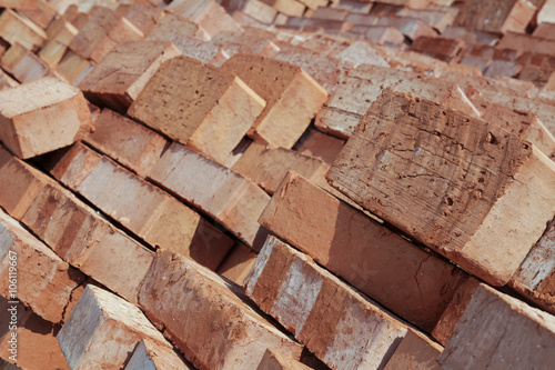 bricks on building