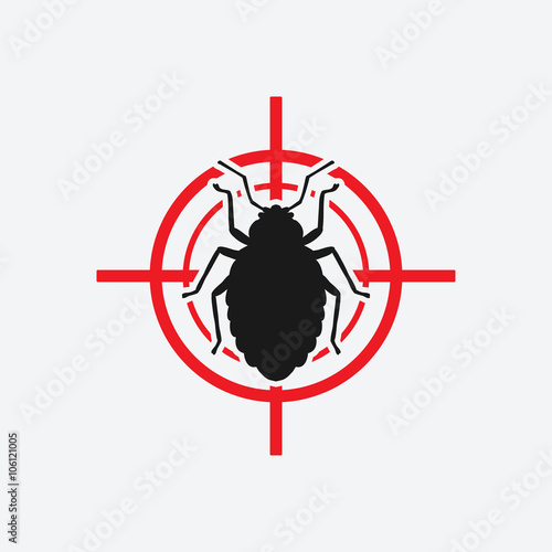 bug icon red target
