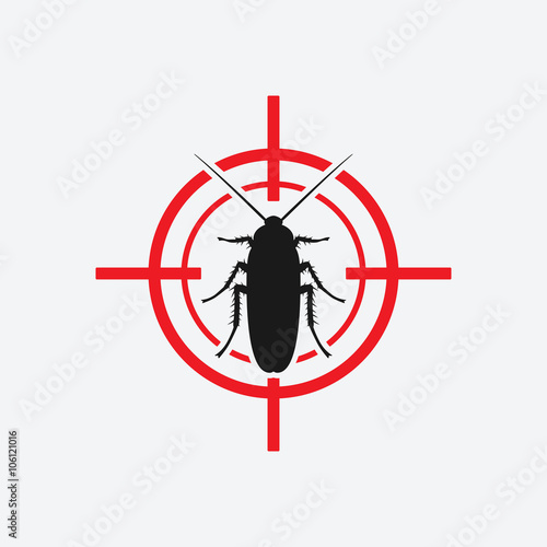 cockroach icon red target