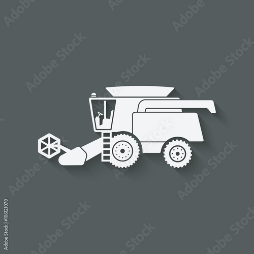 combine harvester farm machinery