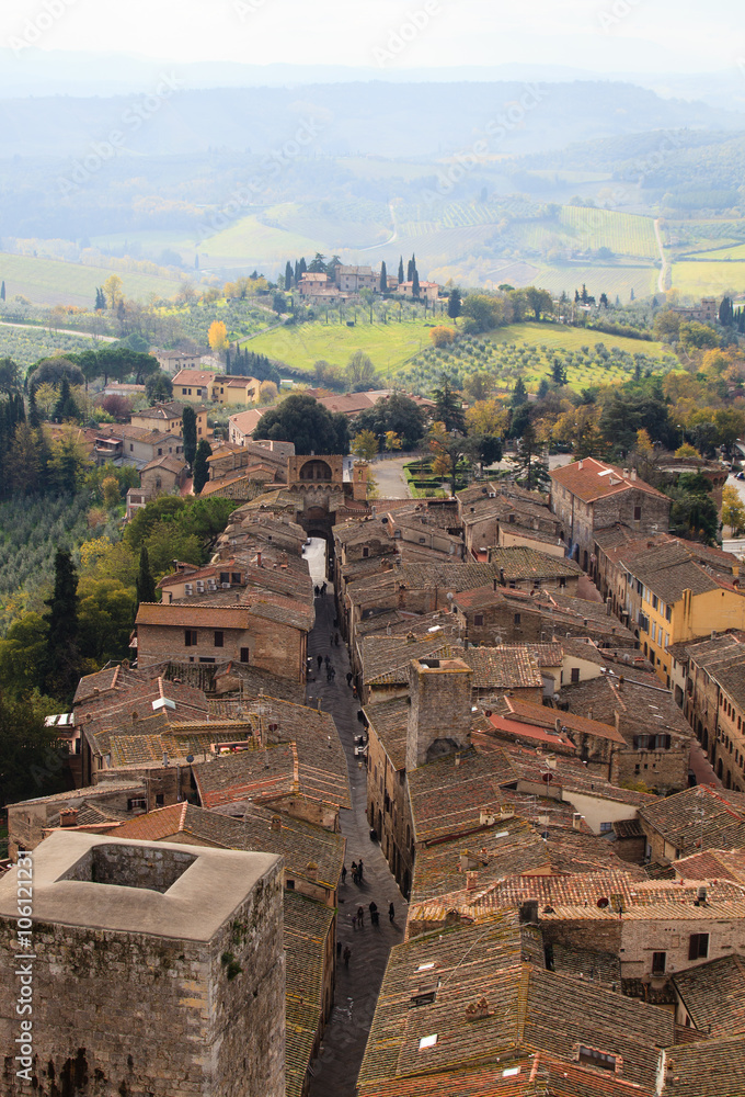 nice view of italian rooftops, Italy