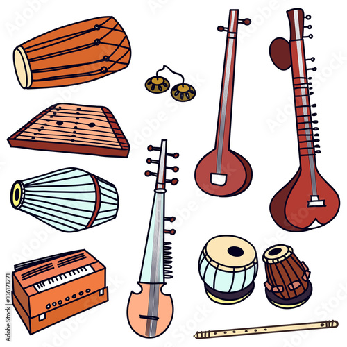 Vector indian instruments