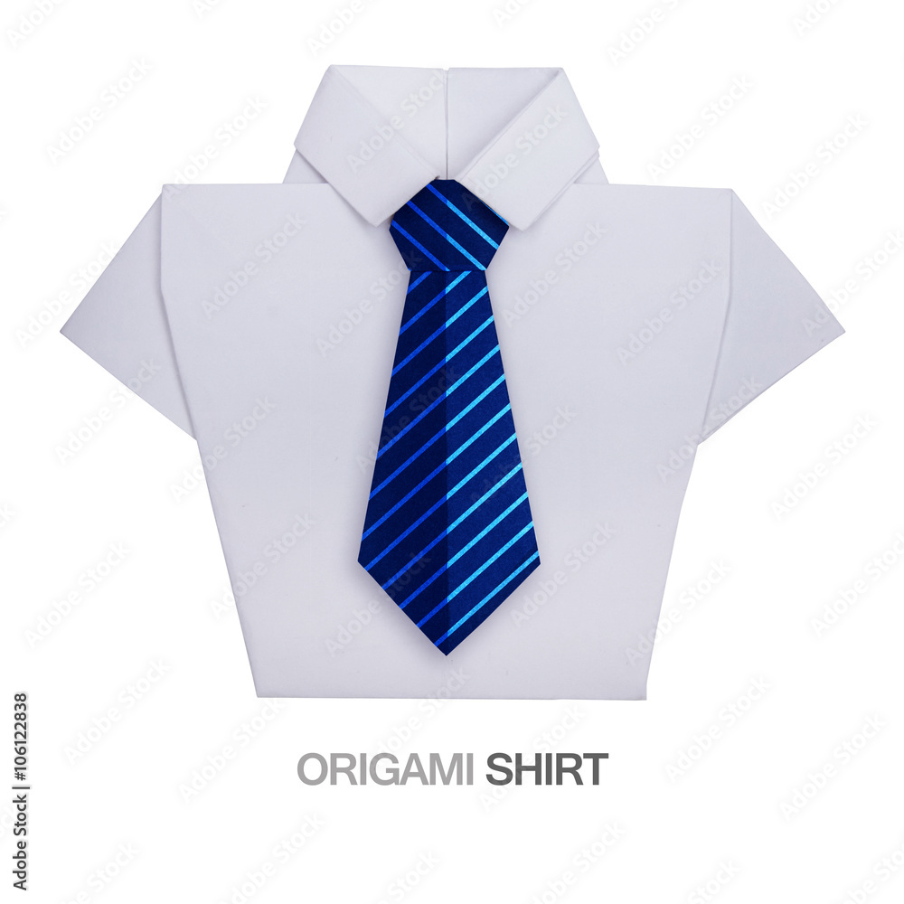 Origami shirt with tie Origami shirt with tie