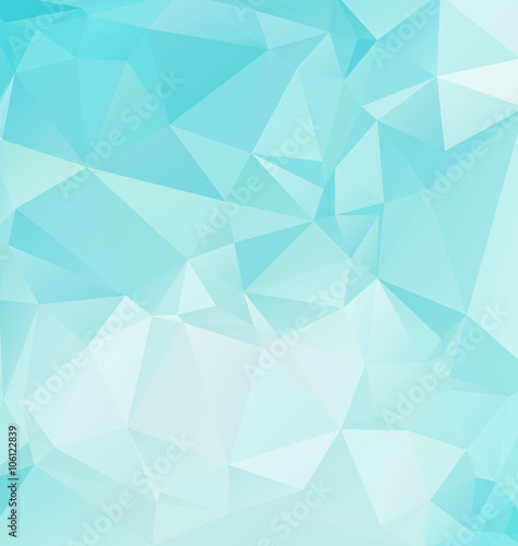 Blue Polygonal Mosaic Background, Creative Design Templates