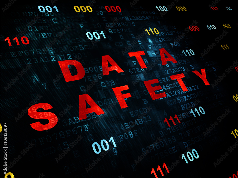 Data concept: Data Safety on Digital background