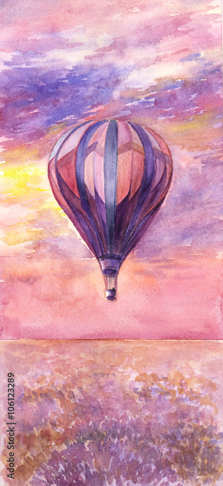 Naklejka premium Hot air balloon