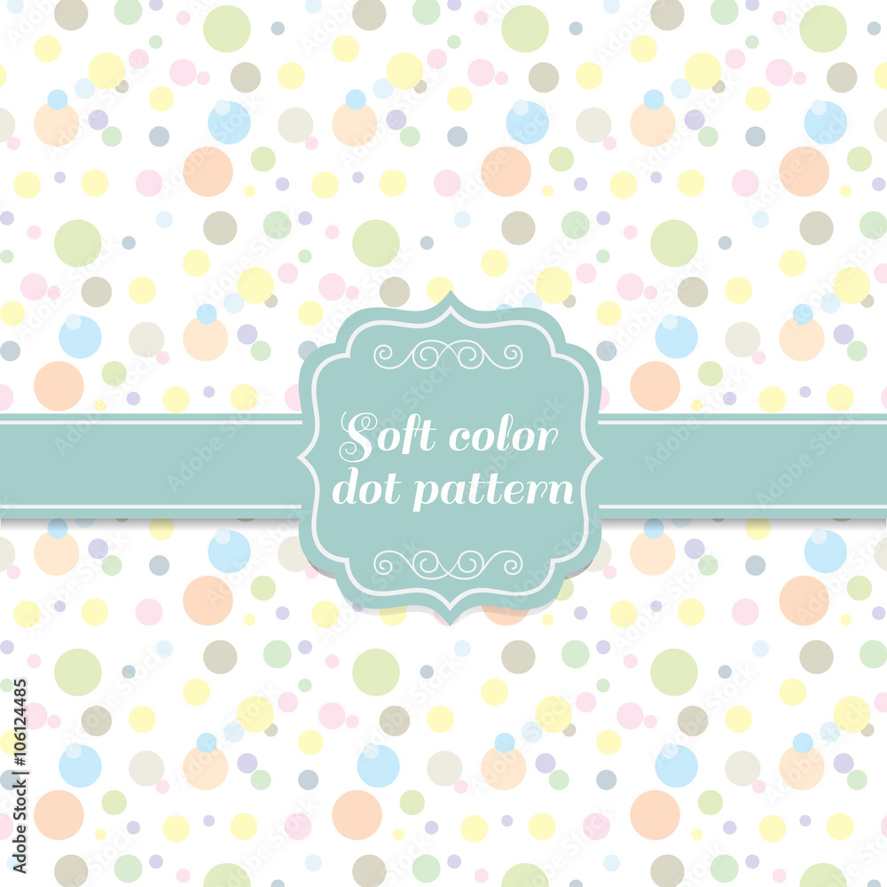 soft cute and sweet colors dot circle pattern style