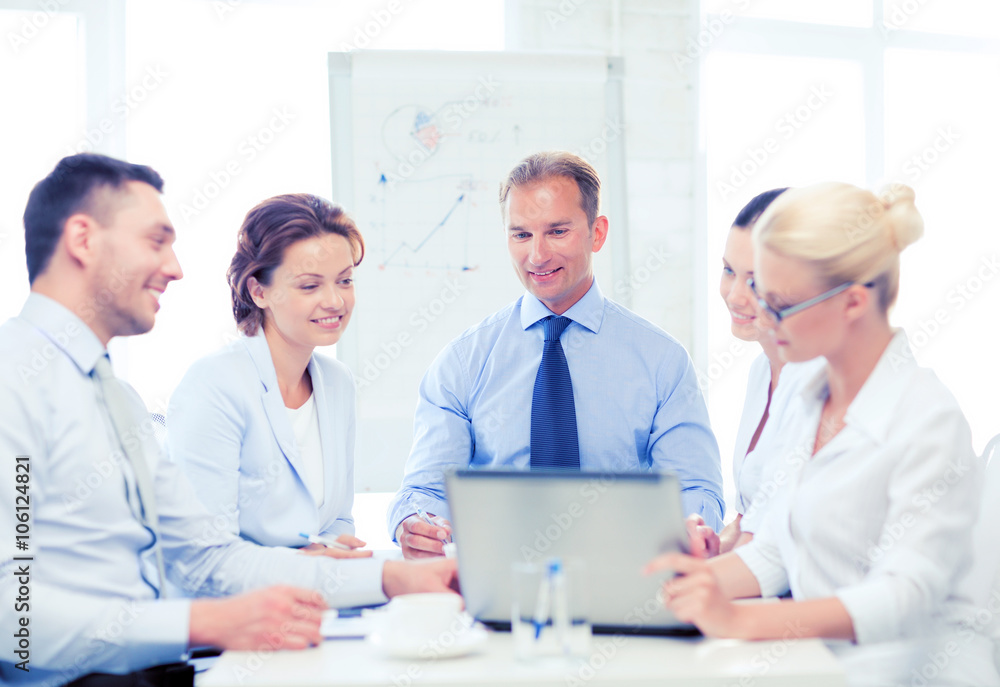 business team having meeting in office business team having meeting in office