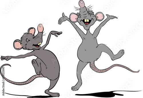 Happy dancing rats. Dansande glada råttor