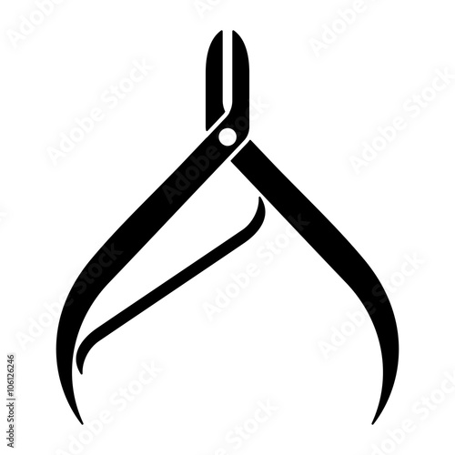 manicure nippers black icon