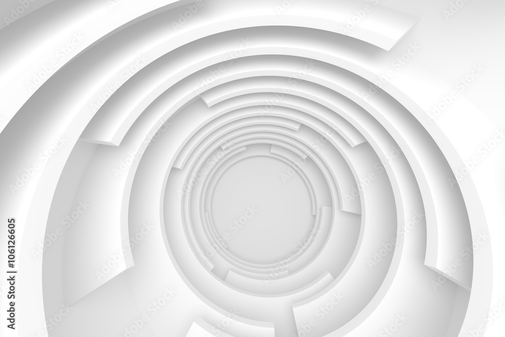 White Abstract Tunnel White Abstract Tunnel