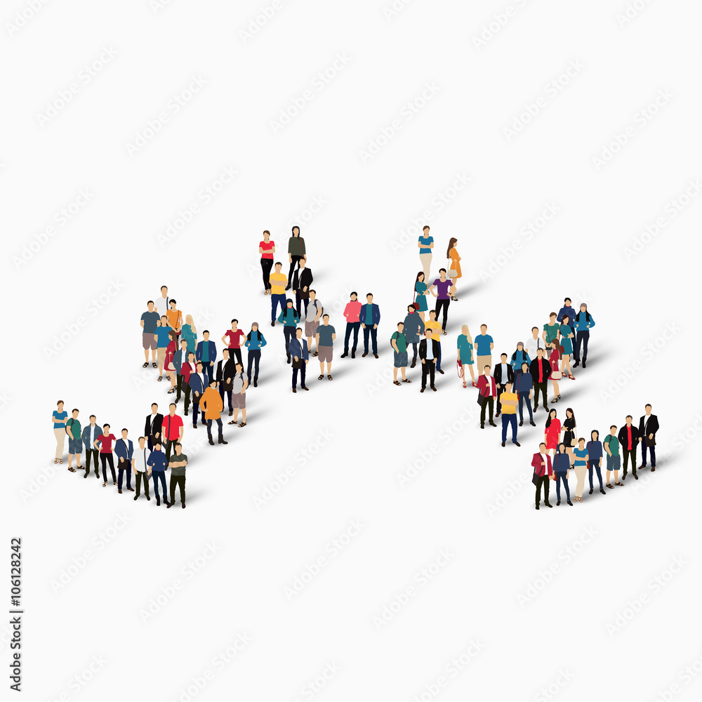 abstract business symbol people abstract business symbol people